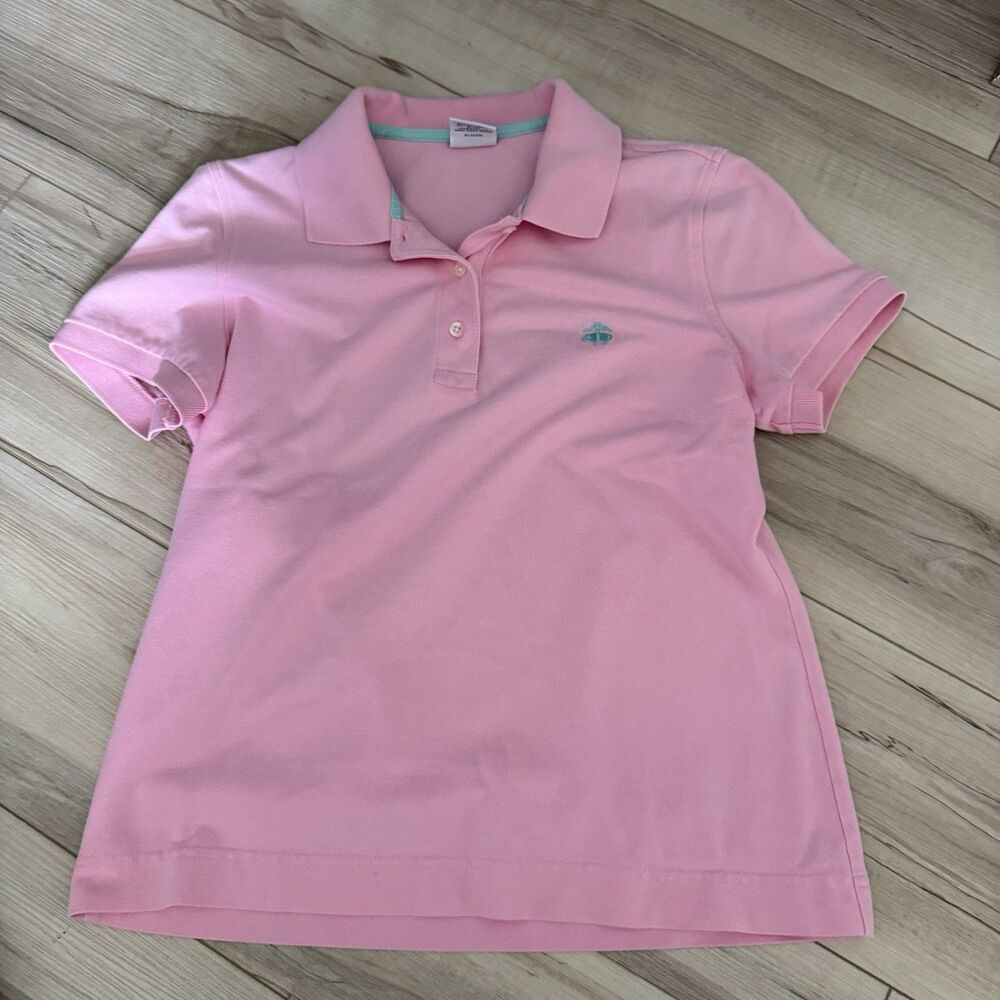 Brooks Brothers 346 Pink Pique Polo Shirt Women's M Slim Fit Cotton Stretch Logo